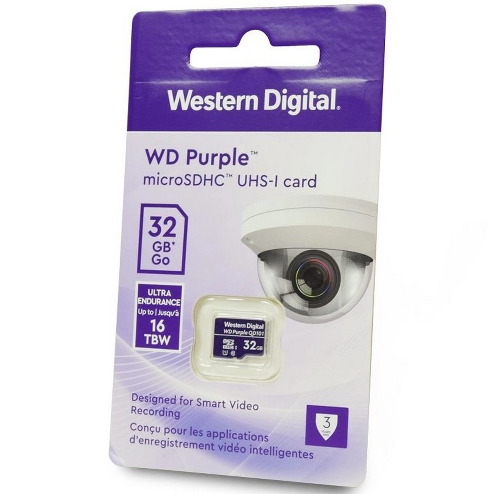 Карта пам'яті Western Digital MICRO SDXC 32GB UHS-I WDD032G1P0C WDC спеціалізована для відеоспостереження