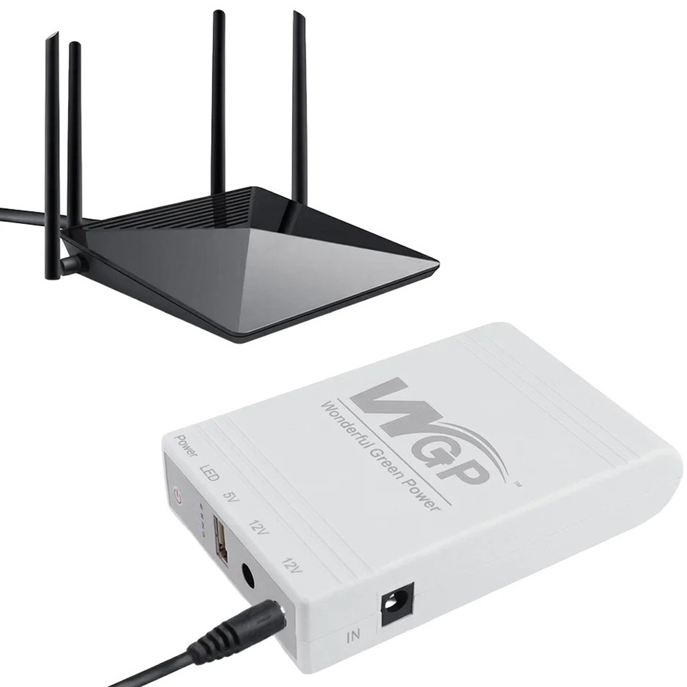 ДБЖ Mini UPS WGP UPS103A 10400mAh 5V/12V/12V, Li-ion 4*2.6Ah, для роутера і медіаконвертера