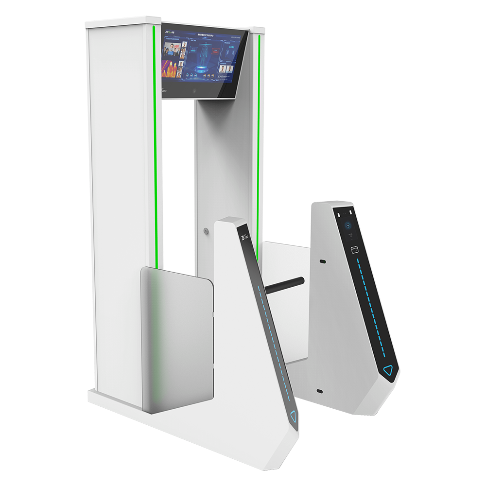 Арочный металлодетектор ZKTeco ZK-MD6000S на 33 зоны детекции с функцией измерения температуры и турникетом 