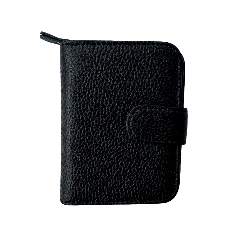 Короткий кожаный кошелек с RFID защитой LOCKER's DWF-Black