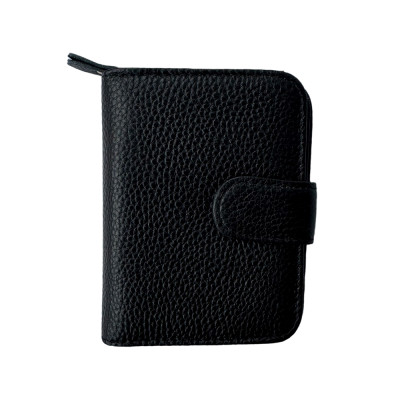 Короткий кожаный кошелек с RFID защитой LOCKER's DWF-Black