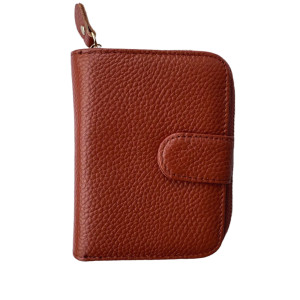 Короткий шкіряний гаманець з RFID захистом LOCKER's DWF-Orange