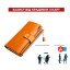 Кожаный кошелек с RFID защитой LOCKER's RLL-Orange