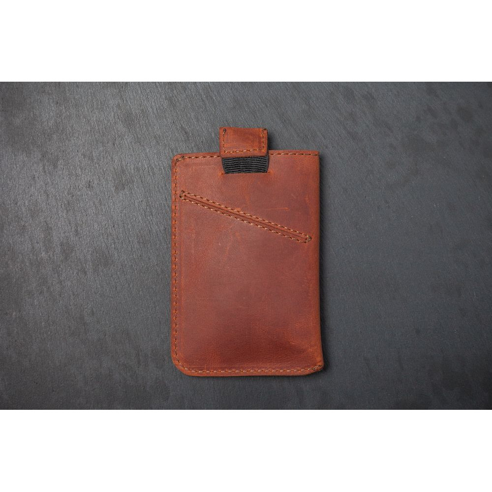 Кожаный картхолдер с RFID защитой LOCKER's LH3-Orange