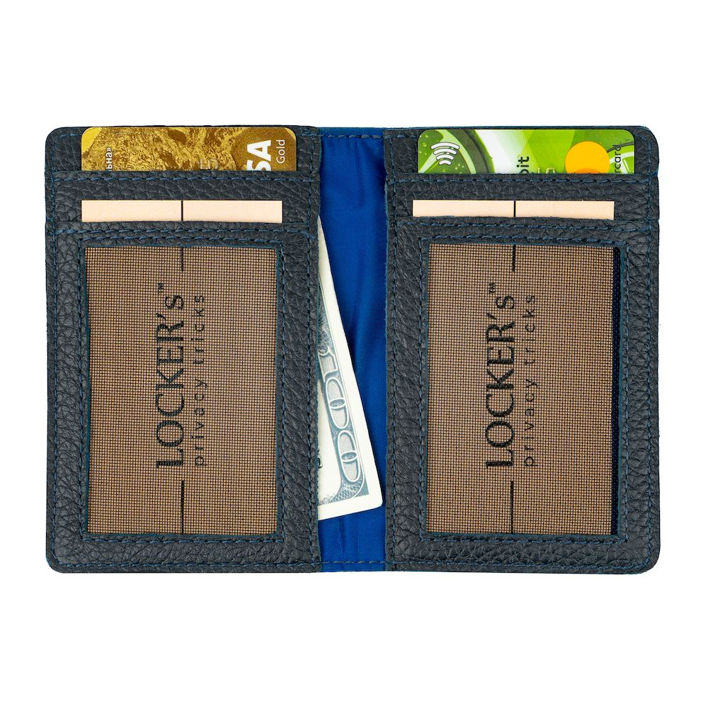 Обложка с RFID защитой для украинского ID паспорта LOCKER's LID-Blue