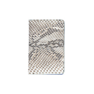 Екрануюча обкладинка з RFID захистом для українського ID паспорта з шкіри пітона LOCKER's LIDP-LightBlue