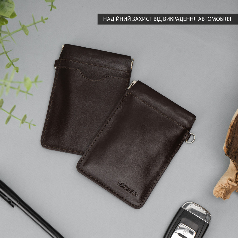 Екрануючий чохол Фарадея для захисту від угону авто LOCKER's LK2-Brown