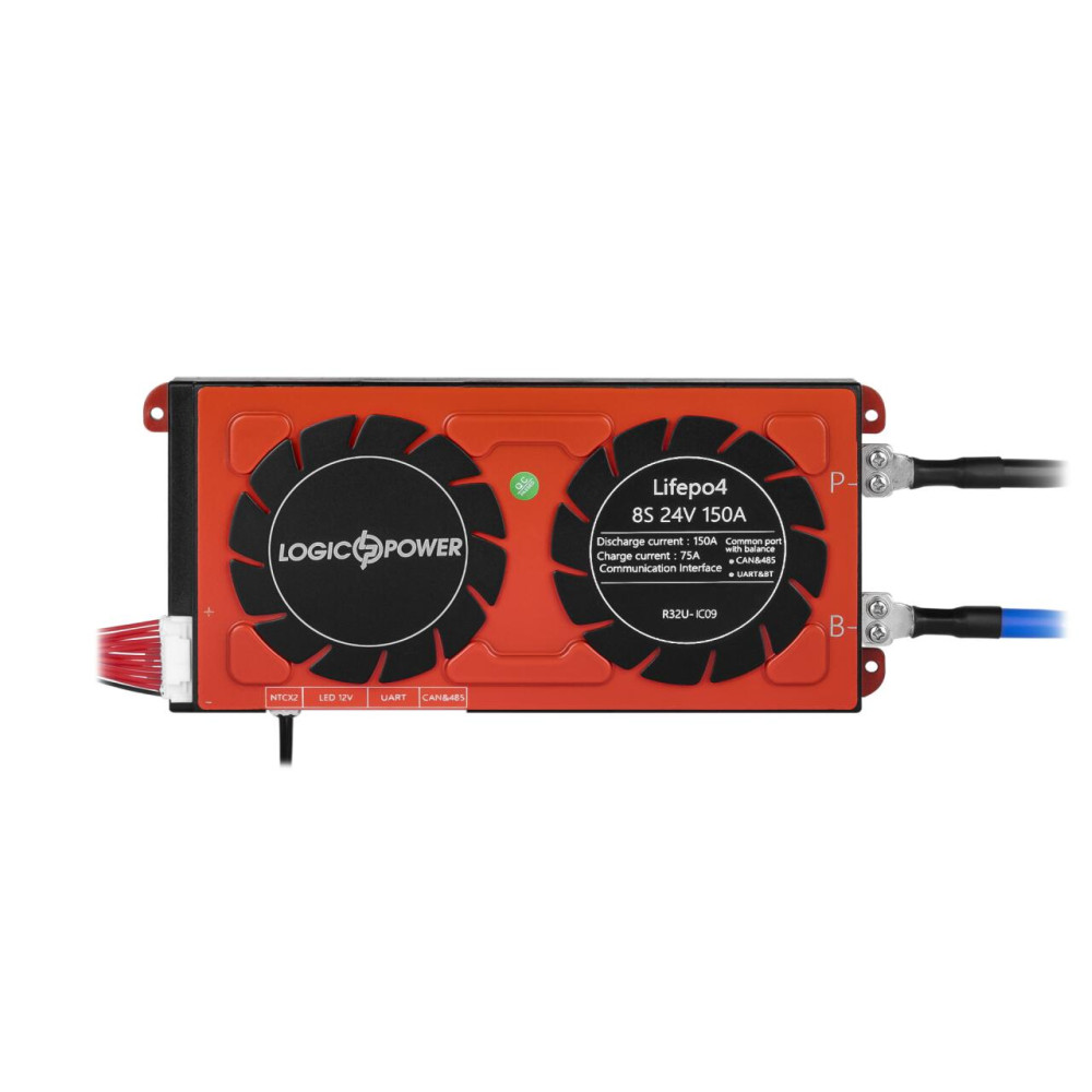 Smart BMS плата LogicPower LiFePO4 24V 8S 150A (Dis 150A Ch 75A) + UART/RS485/CAN