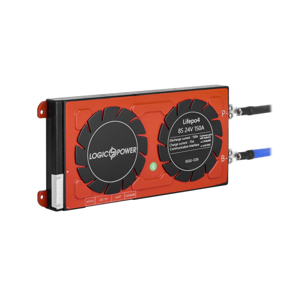 Smart BMS плата LogicPower LiFePO4 24V 8S 150A (Dis 150A Ch 75A) + UART/RS485/CAN