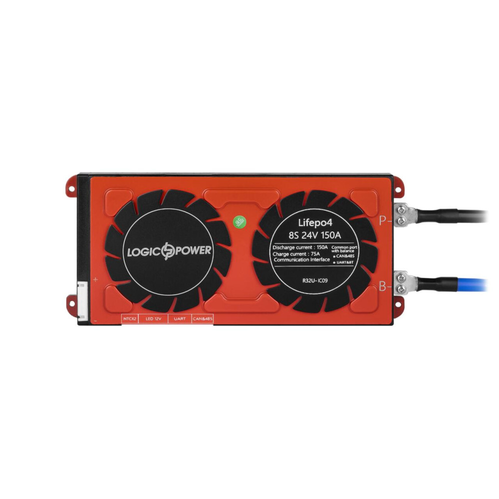 Smart BMS плата LogicPower LiFePO4 24V 8S 150A (Dis 150A Ch 75A) + UART/RS485/CAN