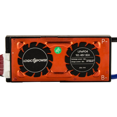 BMS плата LogicPower LiFePO4 48V 16S 80A симетрія