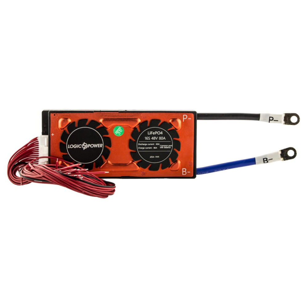 BMS плата LogicPower LiFePO4 48V 16S 80A симетрія