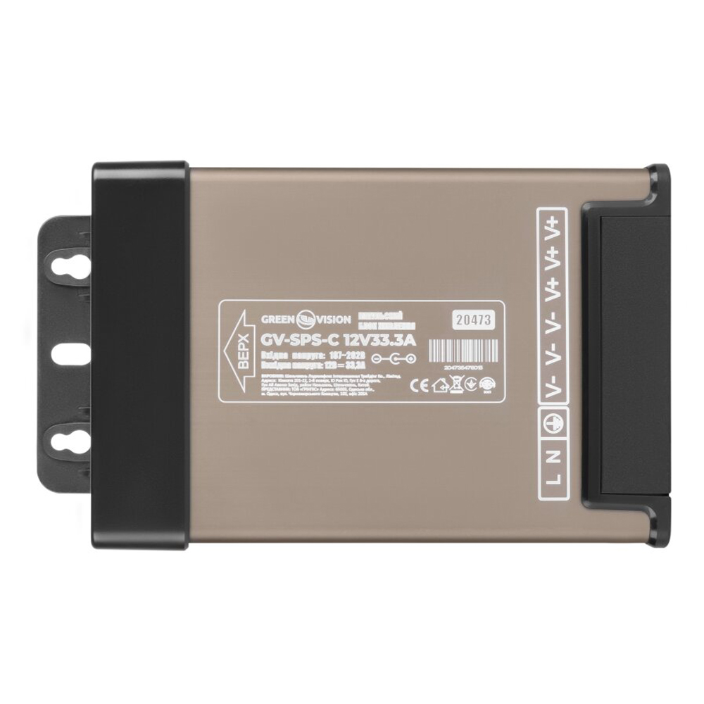 Імпульсний блок живлення Green Vision GV-SPS-C 12V33.3A (400W)