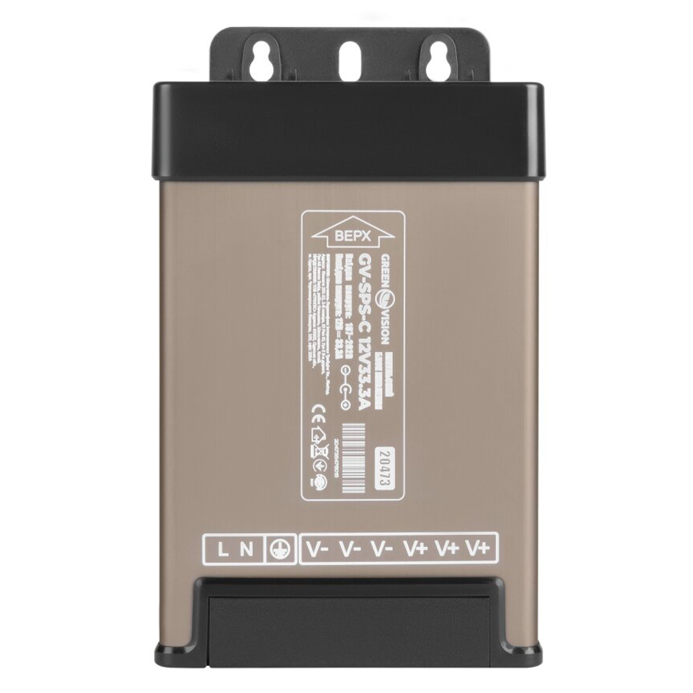 Імпульсний блок живлення Green Vision GV-SPS-C 12V33.3A (400W)