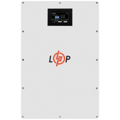 Аккумулятор LP LiFePO4 51,2V - 100 Ah (5120Wh) (BMS 100A/50А) LCD Smart RS485/CAN JK металл, настенный