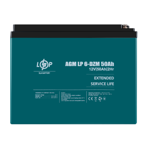 Тяговий свинцево-кислотний акумулятор LogicPower LP 6-DZM-50 Ah для електротранспорту