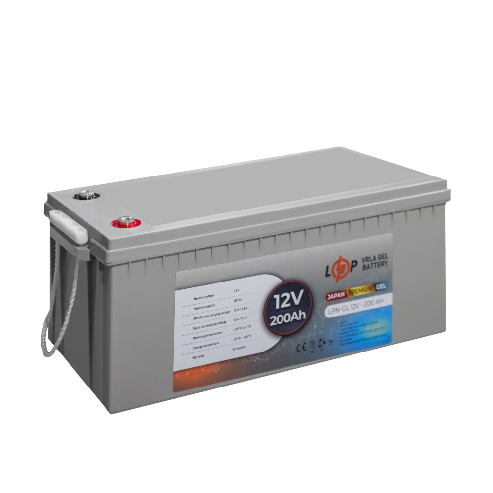 Акумуляторна батарея LogicPower LPN-GL 12V - 200 Ah гелева