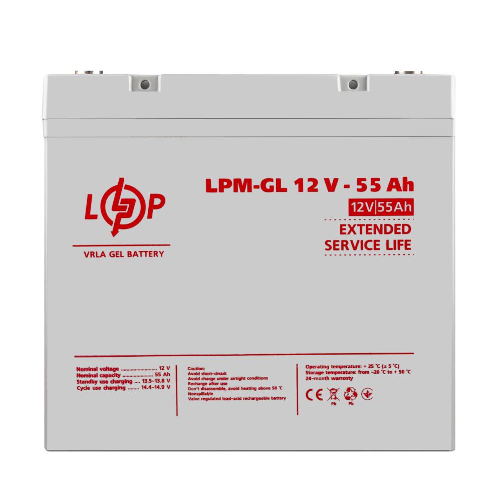 Акумуляторна батарея LogicPower LPM-GL 12V - 55 Ah GEL