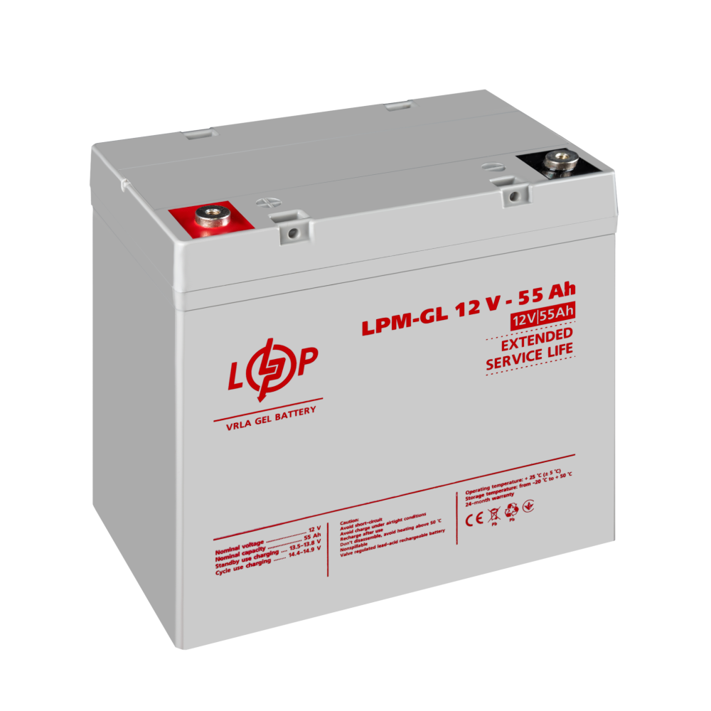 Акумуляторна батарея LogicPower LPM-GL 12V - 55 Ah GEL