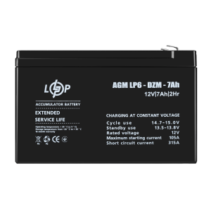 Тяговий свинцево-кислотний AGM акумулятор LogicPower LP 6-DZM-7 Ah