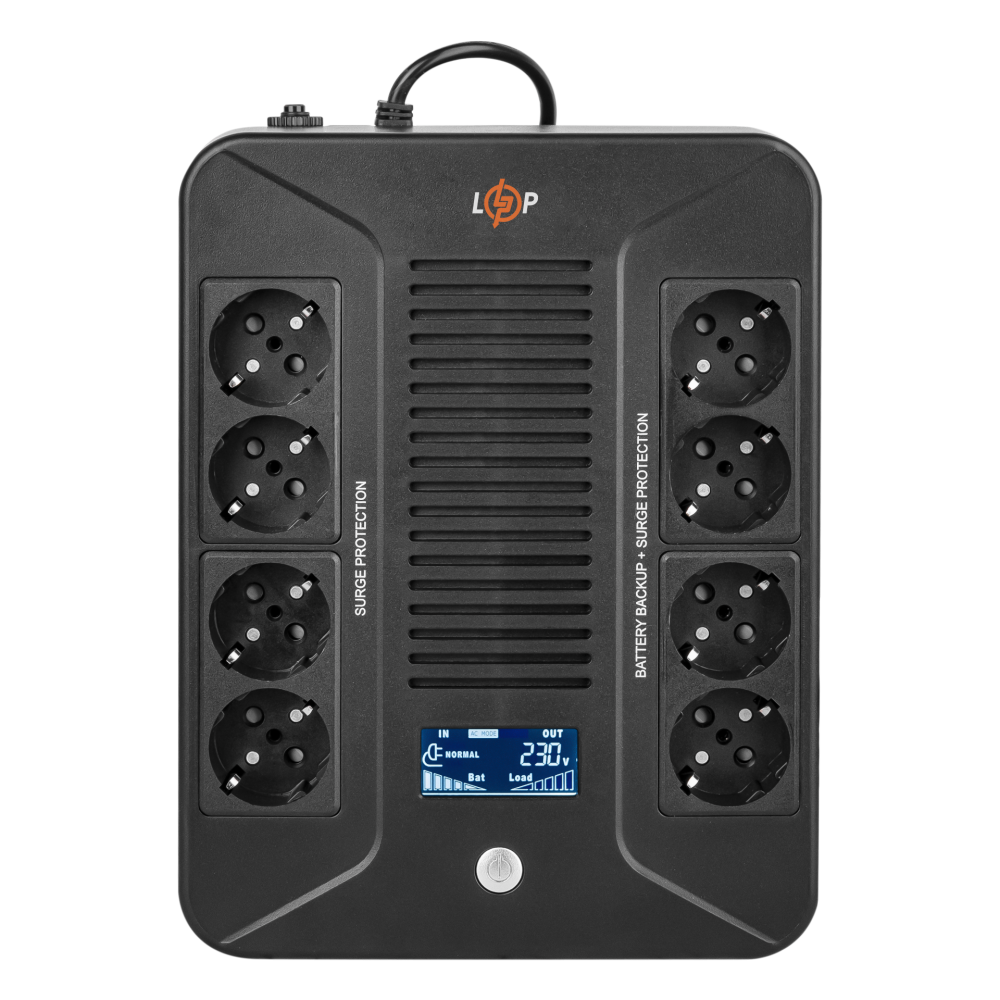 Джерело безперебійного живлення (ДБЖ) LP-UL1000VA-8PS (600Вт)