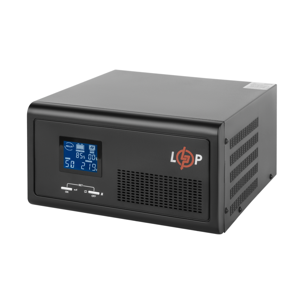 Джерело безперебійного живлення LogicPower LPE-B-PSW-1500VA+ 1000Вт 1-40A 12V з правильною синусоїдою