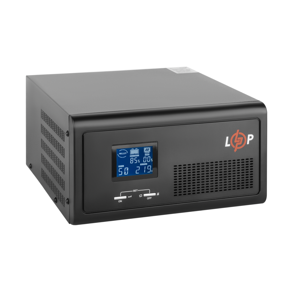 Джерело безперебійного живлення LogicPower LPE-B-PSW-1500VA+ 1000Вт 1-40A 12V з правильною синусоїдою