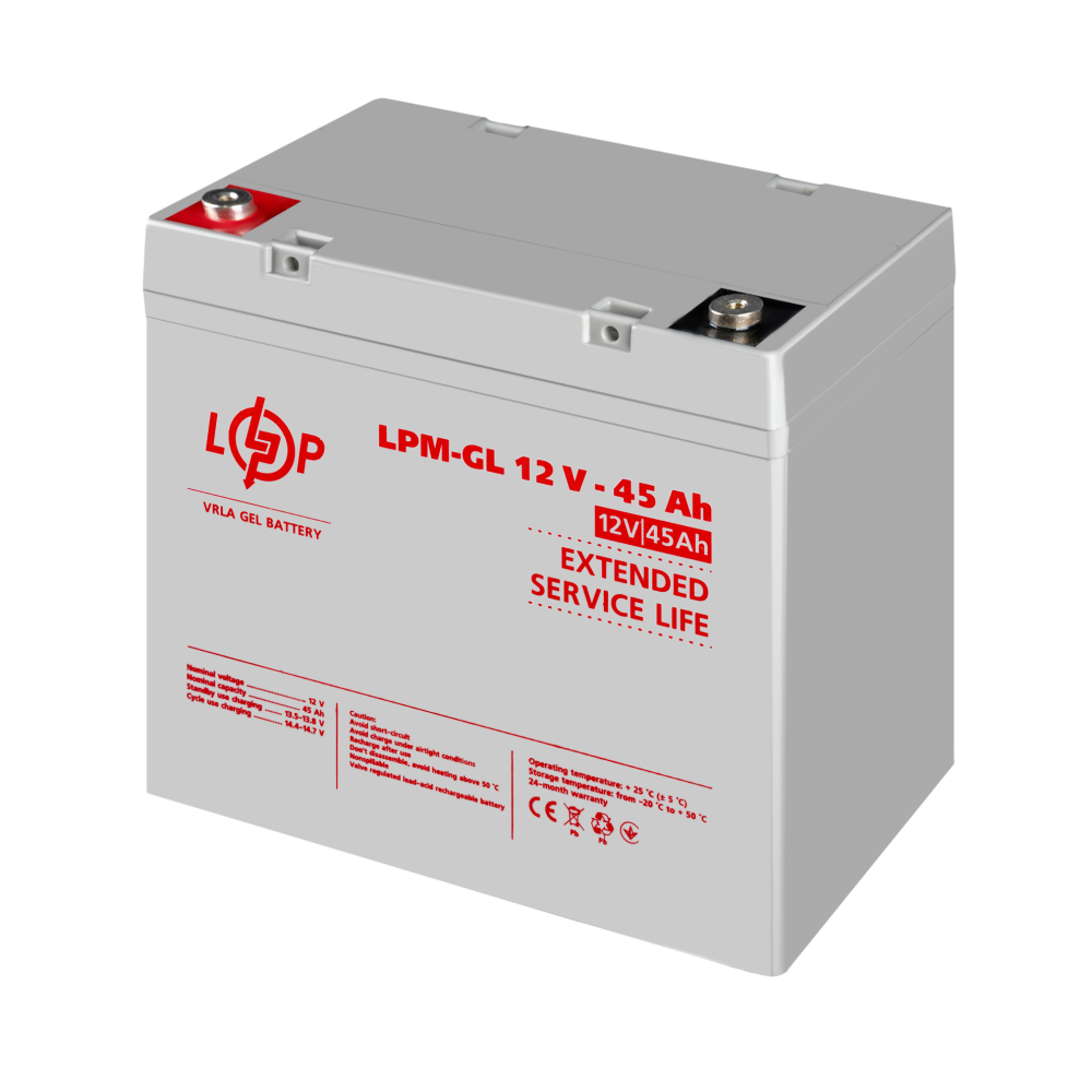 Аккумулятор гелевой LPM-GL 12V - 45 Ah