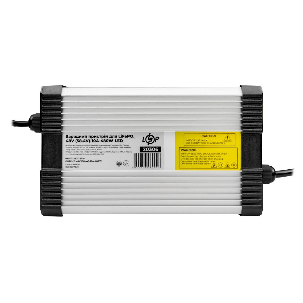 Зарядное устройство для аккумуляторов LogicPower LiFePO4 48V (58.4V)-10A-480W-LED