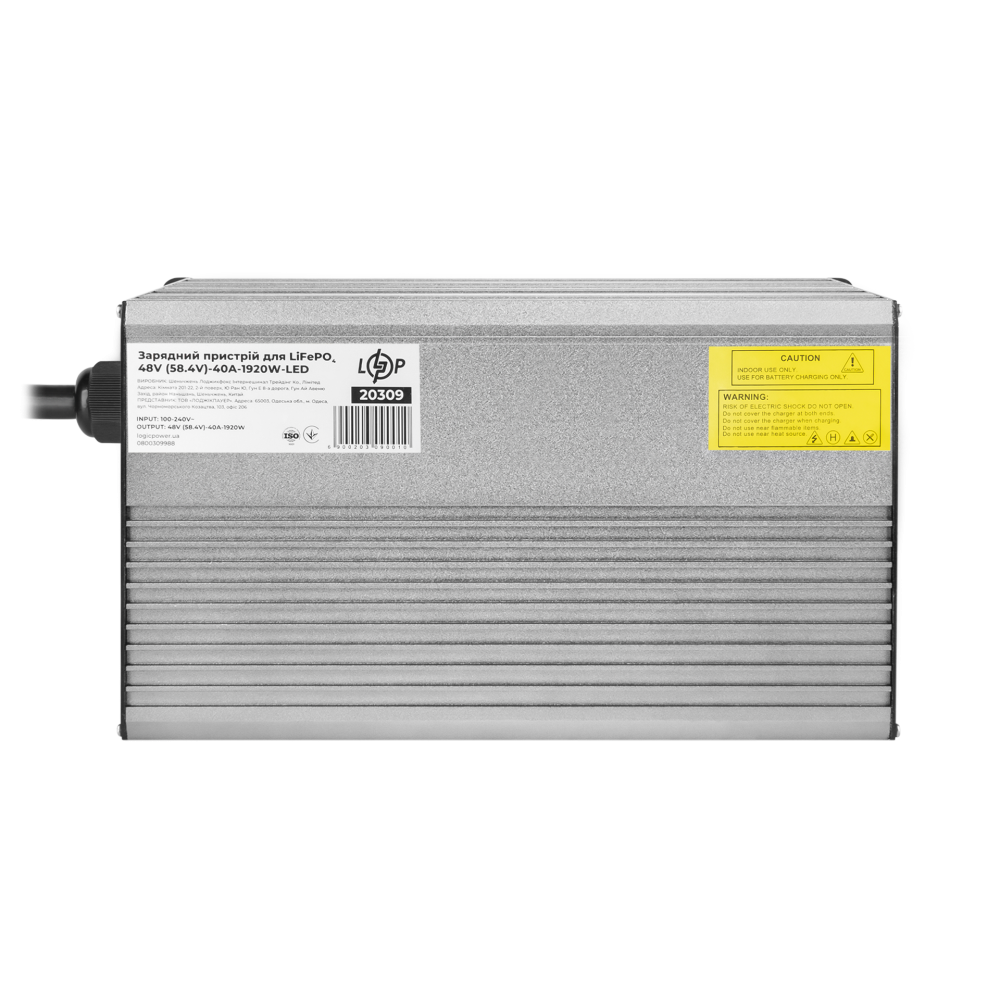 Зарядний пристрій для акумуляторів LogicPower LiFePO4 48V (58.4V)-40A-1920W-LED