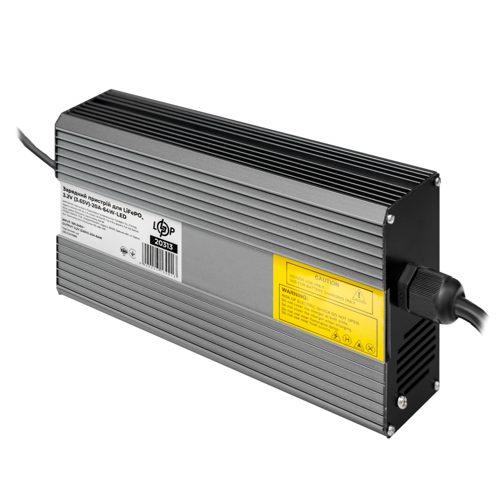 Зарядний пристрій для акумуляторів LogicPower LiFePO4 3.2V (3.65V)-20A-64W-LED
