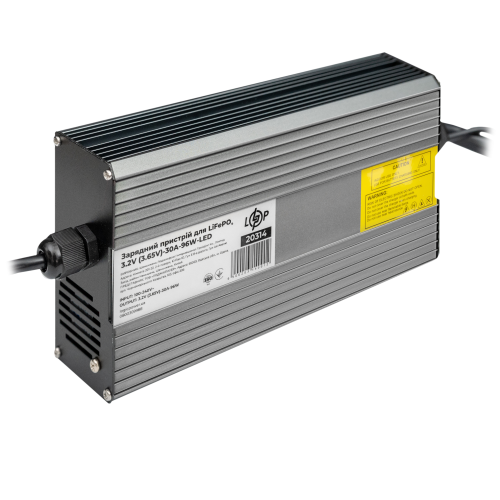 Зарядний пристрій для акумуляторів LogicPower LiFePO4 3.2V (3.65V)-30A-96W-LED