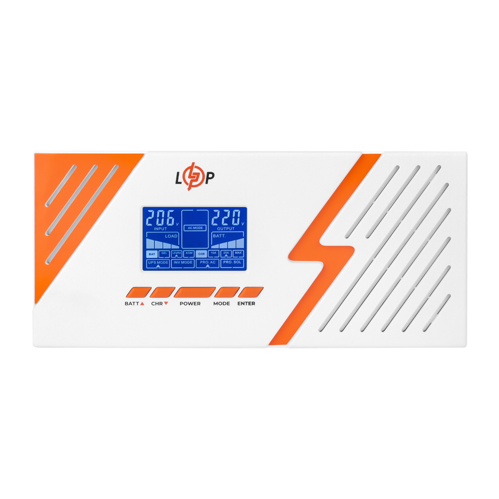 ИБП с правильной синусоидой 12V LogicPower LPM-PSW-1500VA (1050Вт) White