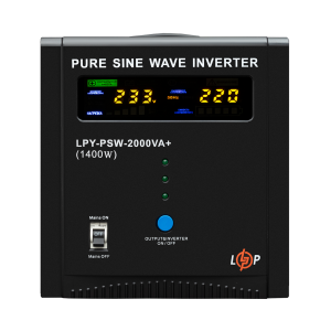 Источник бесперебойного питания LogicPower LPY-PSW-2000VA+ (1400Вт) 10A/20A 24V с правильной синусоидой