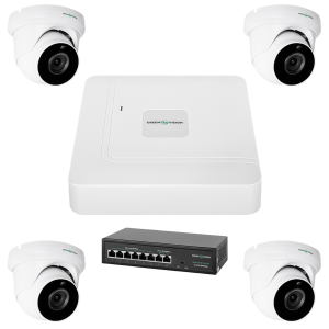 Комплект видеонаблюдения на 4 камеры Green Vision GV-IP-K-W74/04 5MP