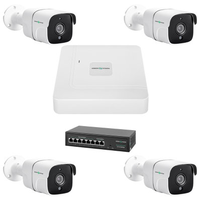 Комплект відеоспостереження GreenVision GV-IP-K-W75/04 5MP на 4 камери