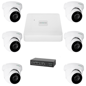 Комплект видеонаблюдения на 6 камер Green Vision GV-IP-K-W76/06 5MP