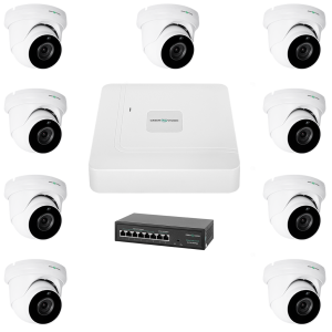 Комплект відеоспостереження на 9 камер Green Vision GV-IP-K-W77/09 5MP
