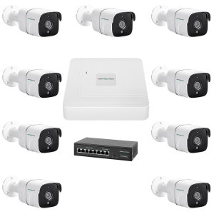 Комплект видеонаблюдения GreenVision GV-IP-K-W78/09 5MP на 9 камер