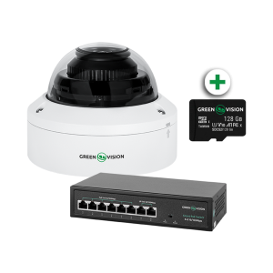 Комплект видеонаблюдения Green Vision GV-804 с функцией распознавания лиц на 1 IP камеру