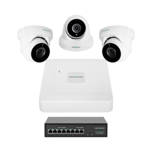 Комплект видеонаблюдения GreenVision GV-IP-K-W81/03 5MP на 3 камеры