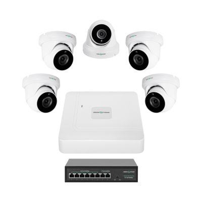 Комплект видеонаблюдения GreenVision GV-IP-K-W82/05 5MP на 5 камер
