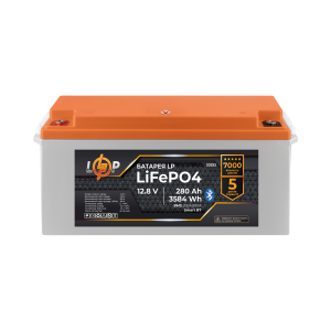 Аккумулятор LP LiFePO4 12,8V - 280 Ah (3584Wh) (BMS 200A/100А) пластик Smart BT