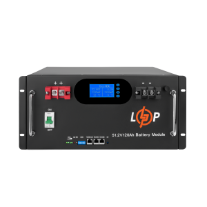 Аккумулятор LogicPower LiFePO4 51,2V - 120 Ah 6000Wh (Smart BMS 100A) с LCD RM AB