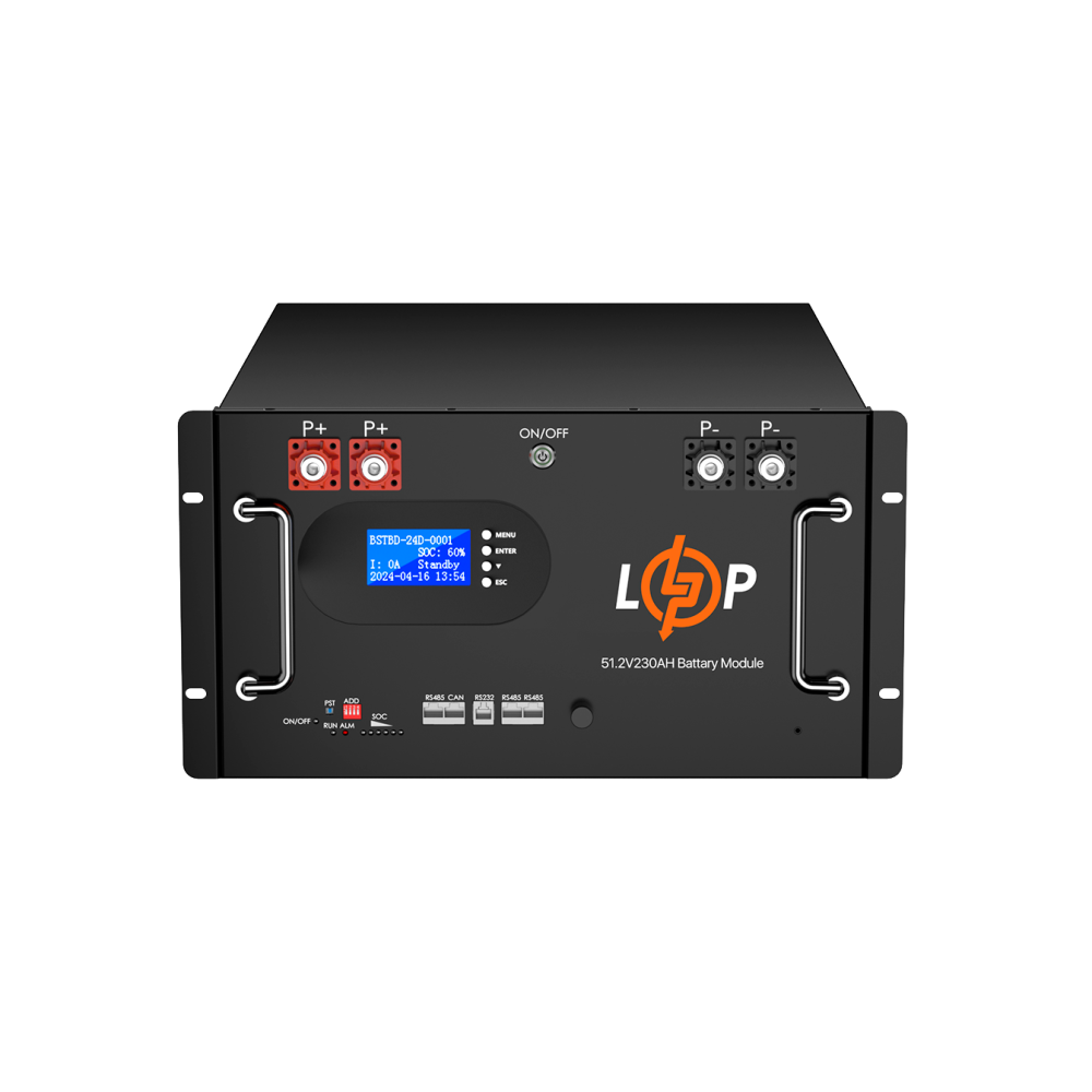 Акумулятор LogicPower LiFePO4 51,2V - 230 Ah (11776Wh) (Smart BMS 200A) з LCD RM AB