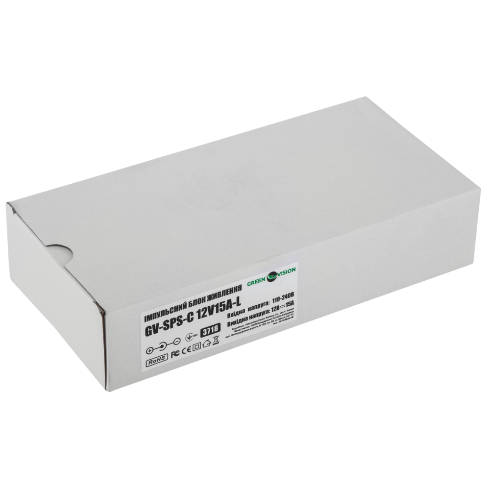 Імпульсний блок живлення Green Vision GV-SPS-С 12V15A-L (180W)