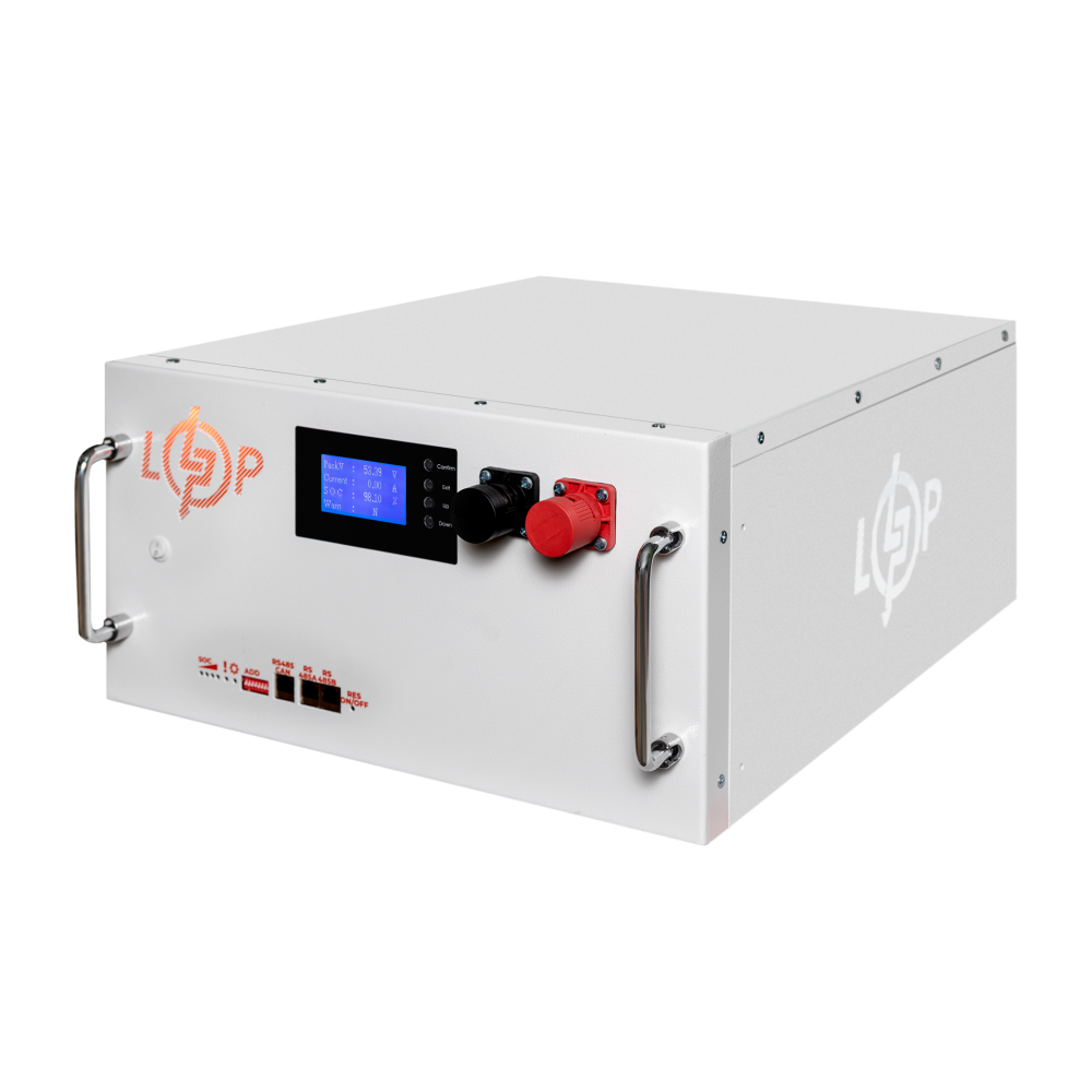 Аккумулятор LP LiFePO4 51,2V - 230 Ah (11776Wh) (BMS SP 200A/100A) RM RS485/CAN LCD WH