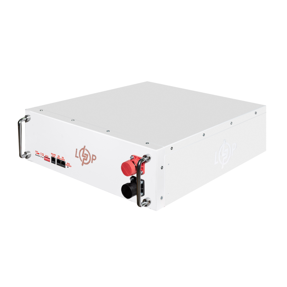 Акумулятор LP LiFePO4 51,2V - 100 Ah (5120Wh) (BMS SP 100A/50А) RM RS485/CAN LCD WH