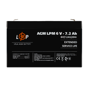 Акумуляторна батарея LogicPower LPM 6V - 7.2 Ah AGM