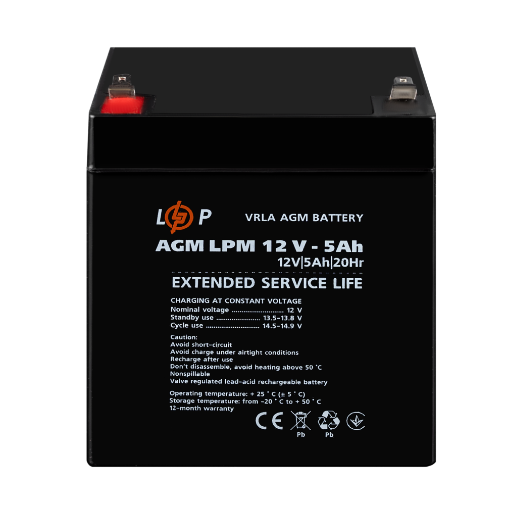 Акумуляторна батарея LogicPower AGM LPM 12V - 5 Ah